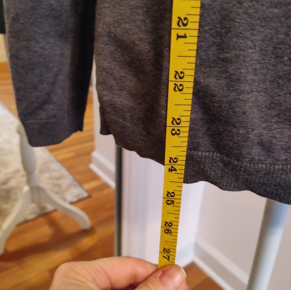 Talbot's cotton blend grey turtleneck sweater - Picture 4 of 6